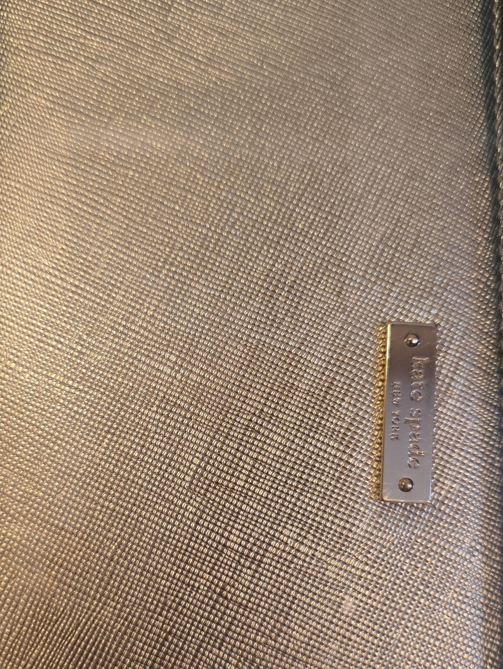 Kate Spade Gold Metallic Zip Around Wristlet Wallet - Picture 3 of 6